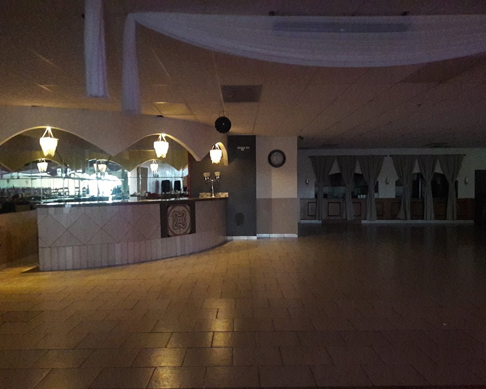 Hall with bar and dance floor